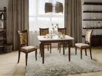 Обеденная группа для столовой и гостиной  Валенсия -311.01 + 4 стула Джерси