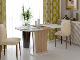 Кухонный стол  обеденный Бергамо 2 овальный