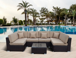 Комплект плетеной мебели  YR822-W53