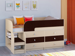 Кровать чердак Астра 9 V3 Белый/Белый