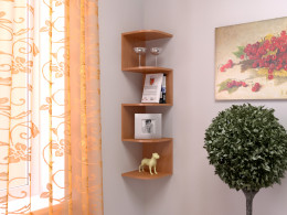 Угловая настенная полка Полки Снейк-1