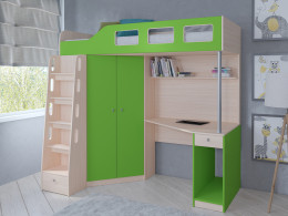 Кровать чердак Астра 7 Белый/Сонома