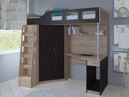 Кровать чердак Астра 7 Белый/Сонома