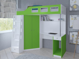 Кровать чердак Астра 7 Белый/Сонома