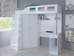 Кровать чердак Астра 7 Белый/Сонома