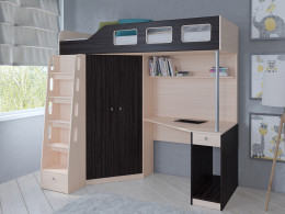 Кровать чердак Астра 7 Белый/Сонома