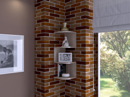 Угловая настенная полка Полки Снейк-2