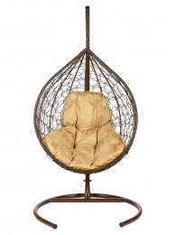 Кресло подвесное Tropica Brown бежевая подушка