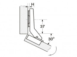 Петля с доводчиком 30 град
