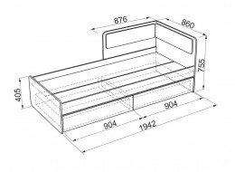 Детская кровать МебельСон Колледж 