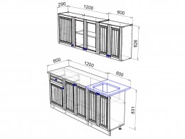 Кухонный гарнитур Эра Хозяюшка 180 см