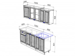 Кухонный гарнитур Эра Хозяюшка 180 см