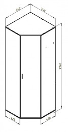 Шкаф угловой Дельта №1