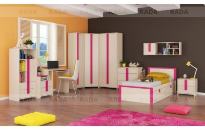 Модульная детская Пионер, фуксия