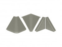 Комплект заглушек к плинтусу алюминиевому