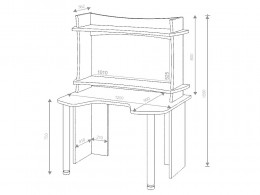 Компьютерный стол СКЛ-Игр120+НКИЛ120ВЛ