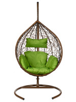 Кресло подвесное  TropicaTwoToneG   Зеленая подушка