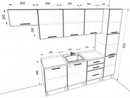 Кухня Оптима 2,9 метра