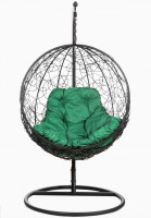 Кресло подвесное  KokosBlack G Зеленая подушка