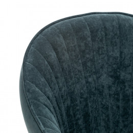 Стул с подлокотниками Leset Вайд, каркас Черный, велюр Темно-зеленый
