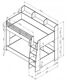 Двухъярусная кровать Соня 5
