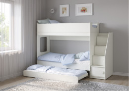 Трехъярусная кровать Легенда D602.3 с ящиком