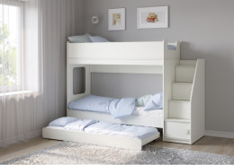 Трехъярусная кровать Легенда D602.3 с ящиком