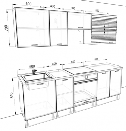 Кухня Европа 2,4 метра
