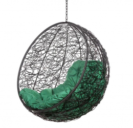 Кресло подвесное  KokosBlack BSG Зеленая подушка