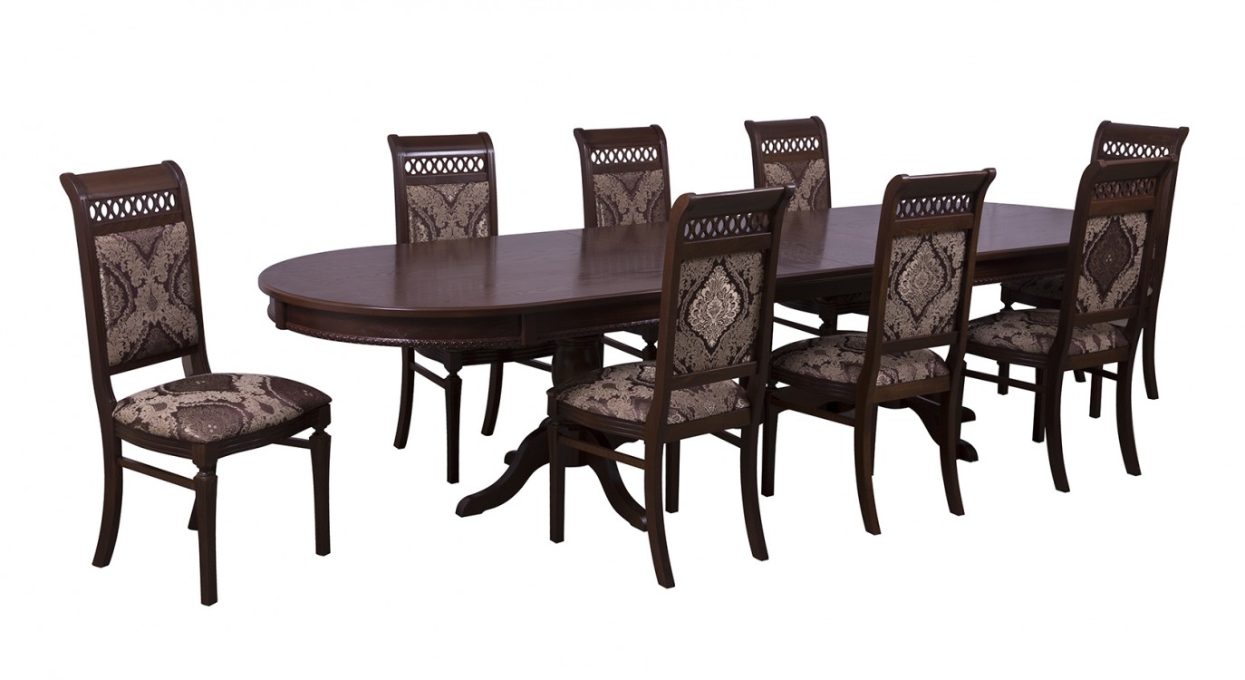 Обеденная группа для столовой и гостиной Мебвилл Верона + 8 стульев Флоренция 1