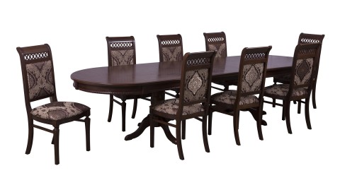 Обеденная группа для столовой и гостиной Мебвилл Верона + 8 стульев Флоренция 1