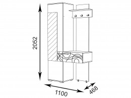 Комплект мебели для прихожей Эра Герда