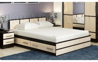 Сакура Кровать с ящиками 90