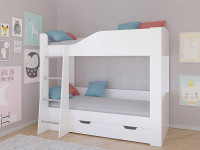 Кровать двухъярусная АСТРА 2  Белый/Сонома с ящиком