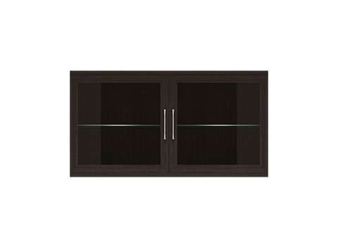 Шкаф-витрина  Полка навесная 1200 ( стеклодвери) Парма Люкс