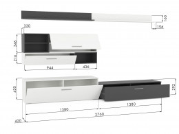Гостиная Милана МОНБЛАН Композиция №1 4001.М1