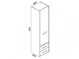Детский шкаф Кристофер ТД-328.07.21 для белья