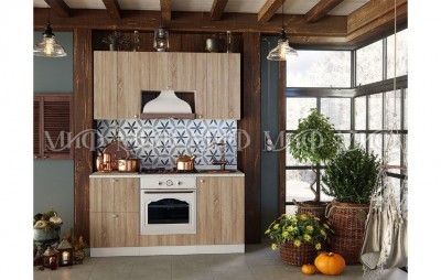 Модульная кухня МДФ Техно-1 1800  Дуб Сонома