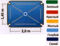 Зонт прямоугольный уличный 1,45 х 2,0 м