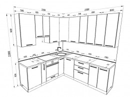 Кухня Шанталь 2,3 метра