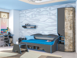 Детский шкаф Моби Шкаф 2-х створчатый Индиго 10.19