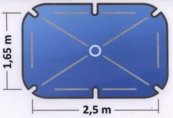 Зонт прямоугольный 1.65х2.5 м