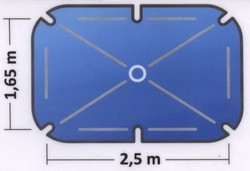 Зонт прямоугольный 1.65х2.5 м