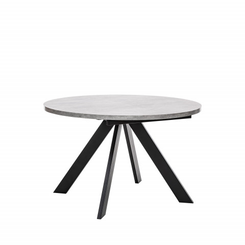 Стол раздвижной Leset Асгард, Бетон/опоры Черные