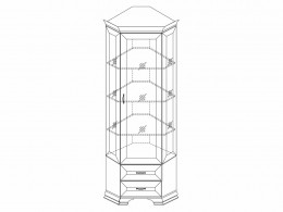 Угловой шкаф-витрина   Сиена