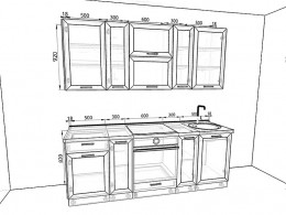 Кухня Глетчер 2,2 метра