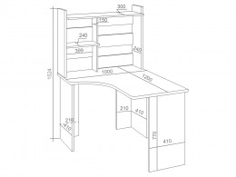 Компьютерный стол СКЛ-Угл120+НКЛ-100