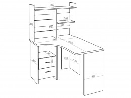 Компьютерный стол СКЛ-Угл120+НКЛ-100