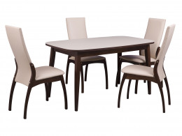 Обеденная группа для столовой и гостиной Мебвилл Турин + 4 стула Токио
