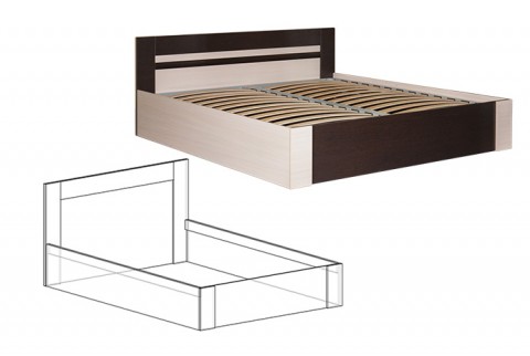 Кровать 1800 (б/м, б/о) Софи 184 см